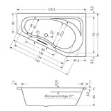 Steinkamp Life Raumsparbadewanne 175 x 110/50 cm links