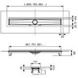 TECE TECEdrainline-Evo Duschrinne 70 cm