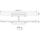 TECE TECEdrainprofile Duschprofil 90 cm