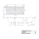 Villeroy & Boch Collaro Vorwand-Badewanne Duo 179 x 79 cm für Eckeinbau links