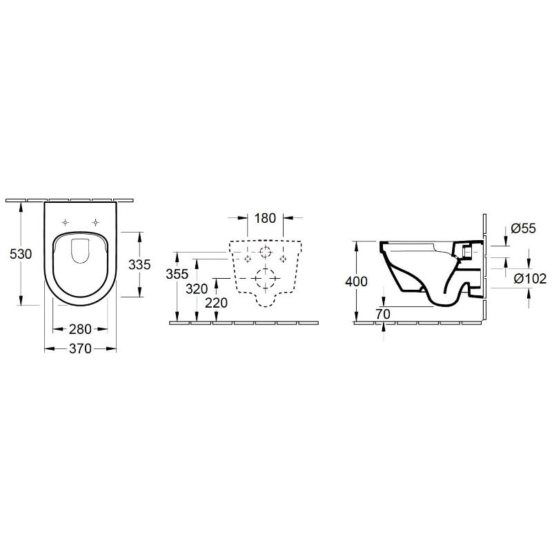 Villeroy & Boch Architectura Wand-WC DirectFlush Combi-Pack mit WC-Sitz