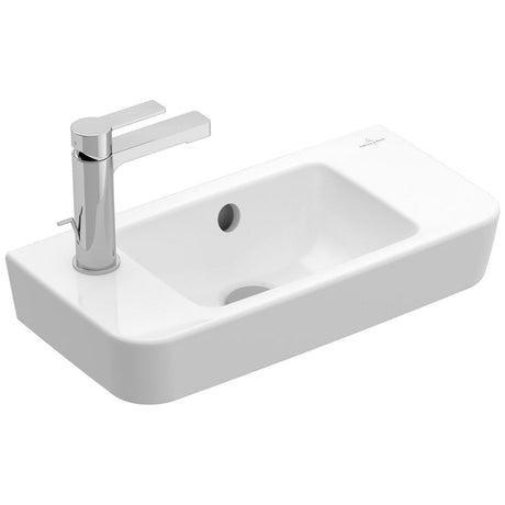 Villeroy & Boch O.novo Handwaschbecken compact 50 x 25 cm mit Überlauf, Hahnloch links