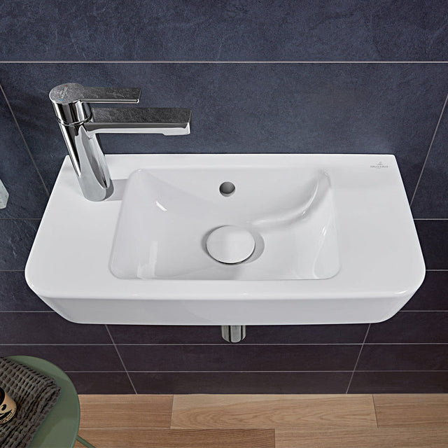 Villeroy & Boch O.novo Handwaschbecken compact 50 x 25 cm mit Überlauf, Hahnloch links