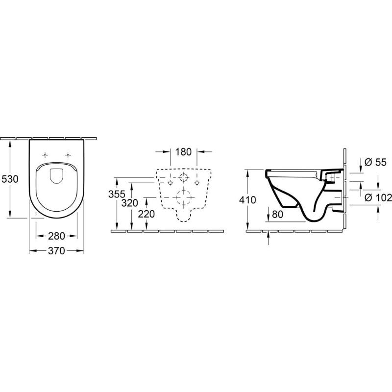 Villeroy & Boch Architectura Wand-WC DirectFlush Combi-Pack mit WC-Sitz