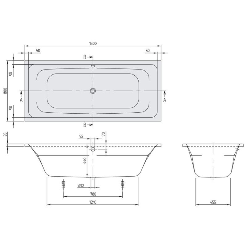 Villeroy & Boch Avento Duo Badewanne 180 x 80 cm