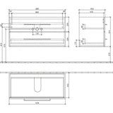 Villeroy & Boch Avento Waschtischunterschrank 98 x 48,4 x 51,4 cm