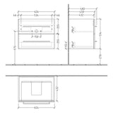 Villeroy & Boch Avento Waschtischunterschrank 53 x 38,4 x 51,4 cm, Türanschlag links