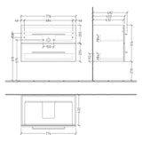 Villeroy & Boch Avento Waschtischunterschrank 77,6 x 51,4 cm, 2 Auszüge