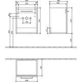 Villeroy & Boch Avento Waschtischunterschrank 43 x 38,4 x 51,4 cm, Türanschlag links