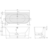 Villeroy & Boch Oberon 2.0 Vorwandbadewanne 180 x 80 cm