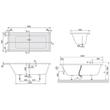 Villeroy & Boch Subway Duo Badewanne 190 x 90 cm