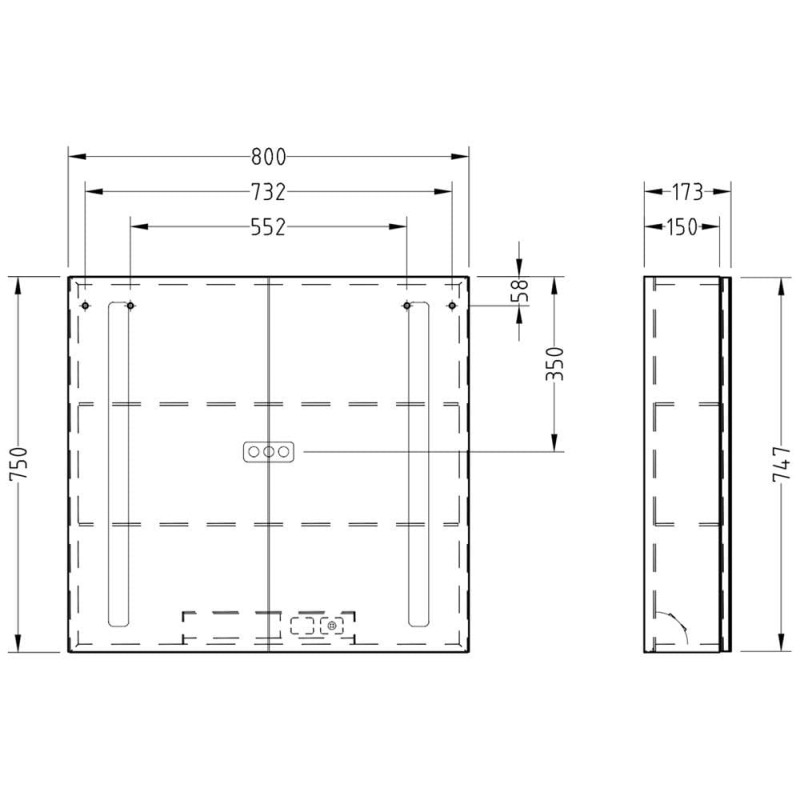 Villeroy & Boch My View 14 Spiegelschrank 80 x 75 x 17,3 cm mit LED Beleuchtung