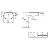 Villeroy & Boch Collaro Aufsatzwaschtisch 56 cm oval ohne Überlauf, ohne Hahnloch