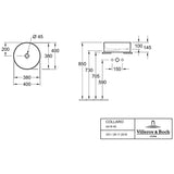 Villeroy & Boch Collaro Aufsatzwaschtisch 40 cm rund ohne Überlauf, ohne Hahnloch