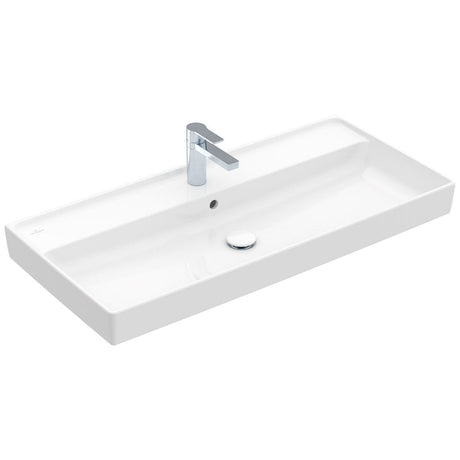 Villeroy & Boch Collaro Schrankwaschtisch 100 cm geschliffen, mit Überlauf, 1 Hahnloch