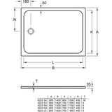 Villeroy & Boch Lifetime Plus Duschwanne 120 x 80 cm