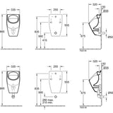 Villeroy & Boch O.novo Absaug-Urinal, ohne Deckel, DirectFlush, Zulauf von oben