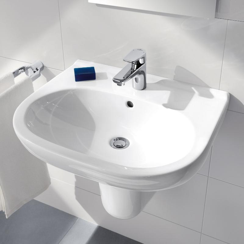 Villeroy & Boch O.novo Waschtisch 65 x 51 cm mit Überlauf, 1 Hahnloch