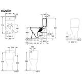 Villeroy & Boch Vicare Tiefspül-WC für Kombination, spülrandlos, bodenstehend