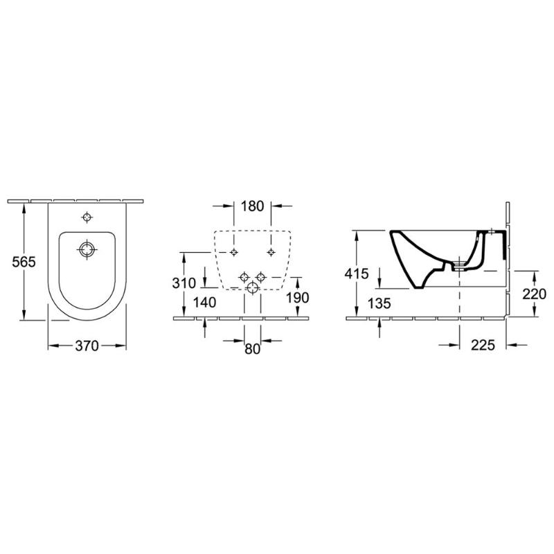 Villeroy & Boch Subway 2.0 Bidet, wandhängend