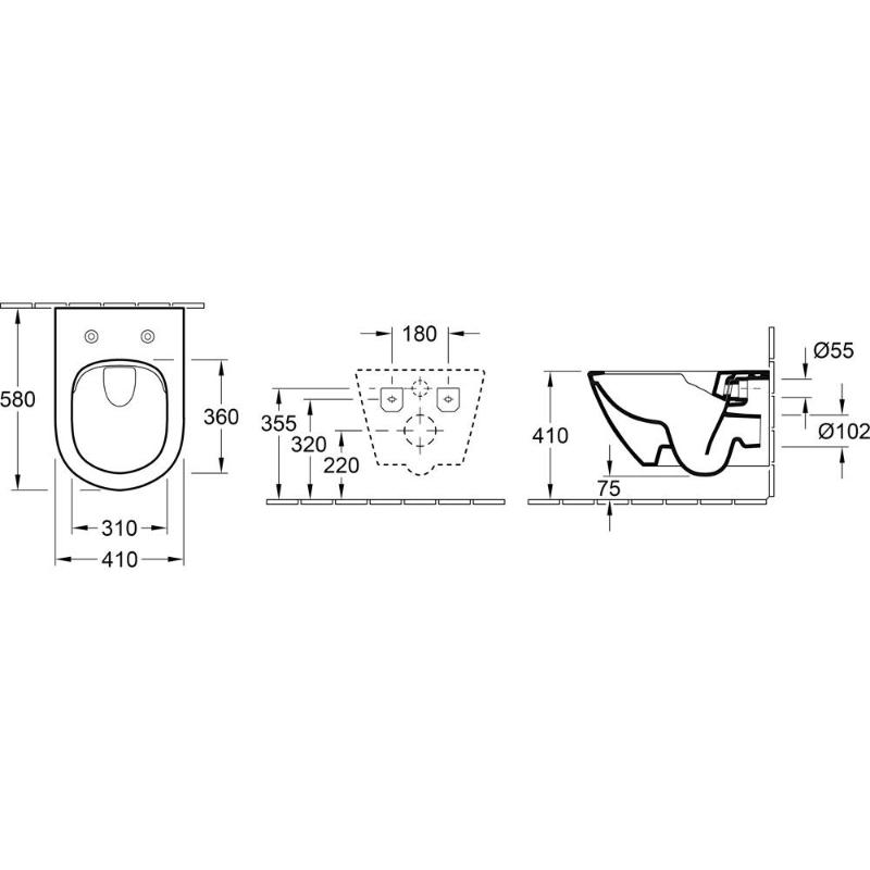 Villeroy & Boch Subway 2.0 Tiefspülklosett Spülrandlos, Comfort