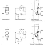 Villeroy & Boch Subway Absaug-Urinal für Deckel, Zulauf verdeckt