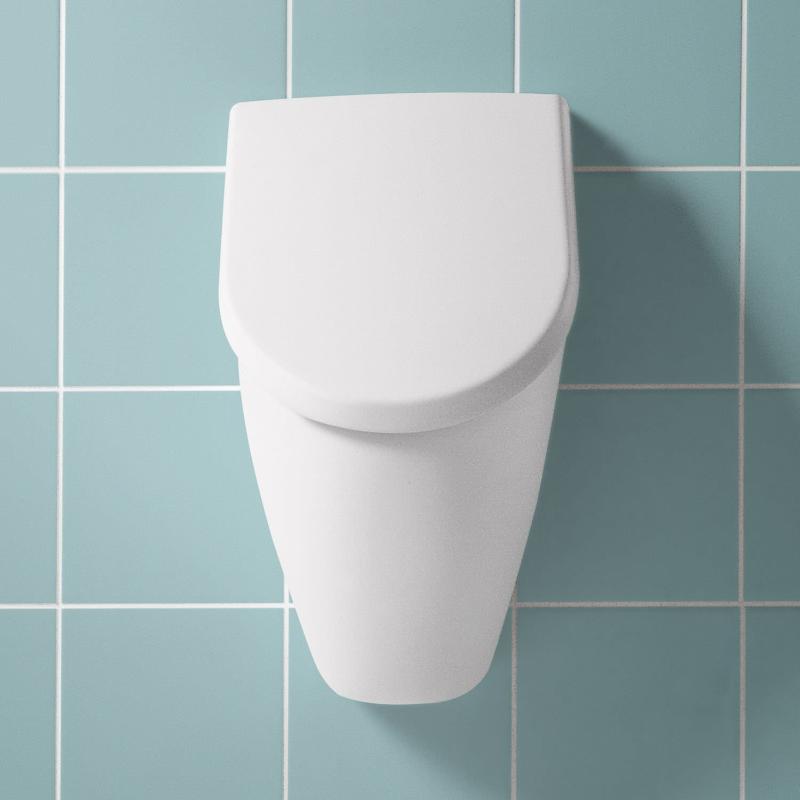 Villeroy & Boch Subway Absaug-Urinal für Deckel, Zulauf verdeckt