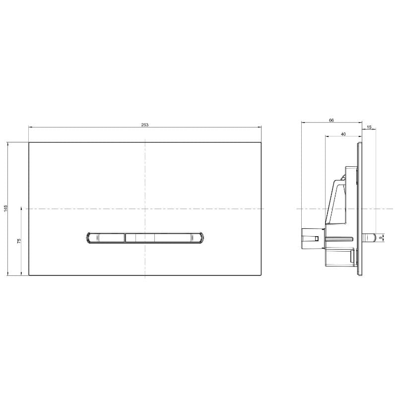 Villeroy & Boch Viconnect Betätigungsplatte 300S