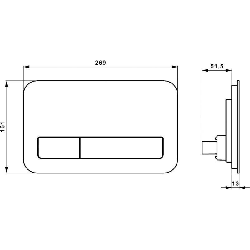 Villeroy & Boch Viconnect Betätigungsplatte 200G