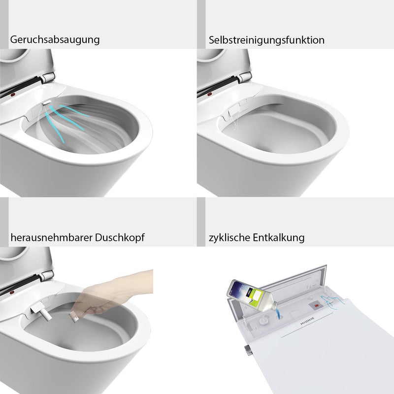 Geberit DuoFix Element für Wand-WC mit Kronenbach Tube Dusch-WC spülrandlos inkl. WC-Sitz