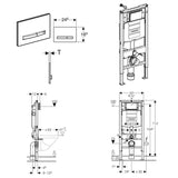 Geberit DuoFix Element für Wand-WC mit Kronenbach Tube Dusch-WC spülrandlos inkl. WC-Sitz