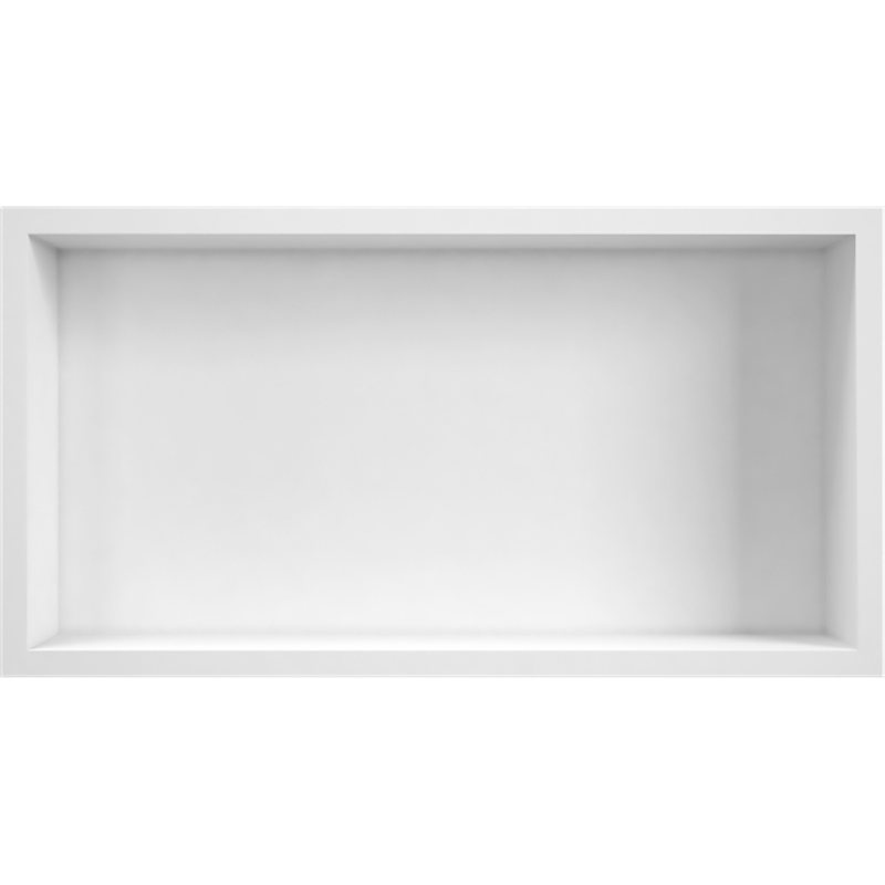 Wandnische Dusche CLARIS, einbaubare Duschablage weiß