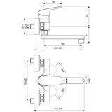 Ideal Standard CeraFlex Wand-Waschtischarmatur