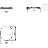 Ideal Standard Connect Wand-WC spülrandlos Kombipaket mit WC-Sitz