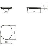 Ideal Standard Eurovit Wandtiefspül-WC, Spülrandlos, mit WC-Sitz