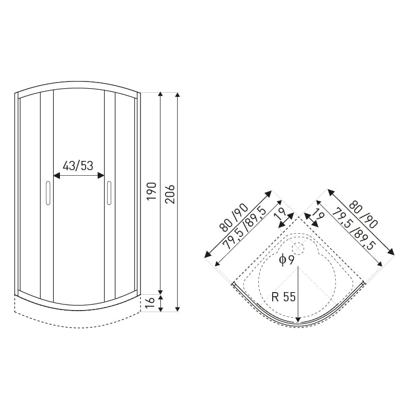 KERRA INTRO Duschwand + Duschwanne