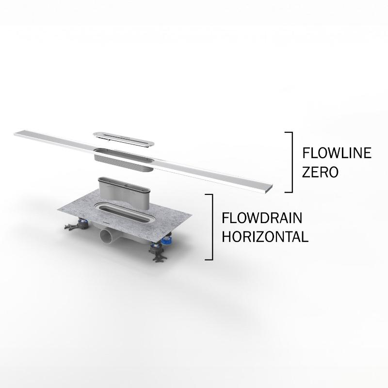 Kaldewei FLOWDRAIN HORIZONTAL FLAT Ablaufgarnitur Duschrinne