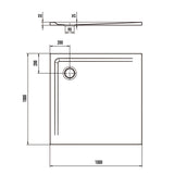 Kaldewei SUPERPLAN 1858-1 Duschwanne 100 x 100 cm