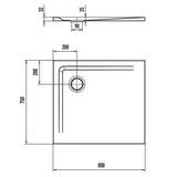 Kaldewei SUPERPLAN 1832-1 Duschwanne 75 x 80 cm