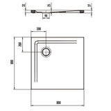 Kaldewei SUPERPLAN 1831-1 Duschwanne 80 x 80 cm