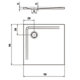 Kaldewei SUPERPLAN 1848-1 Duschwanne 90 x 90 cm mit Perl-Effekt