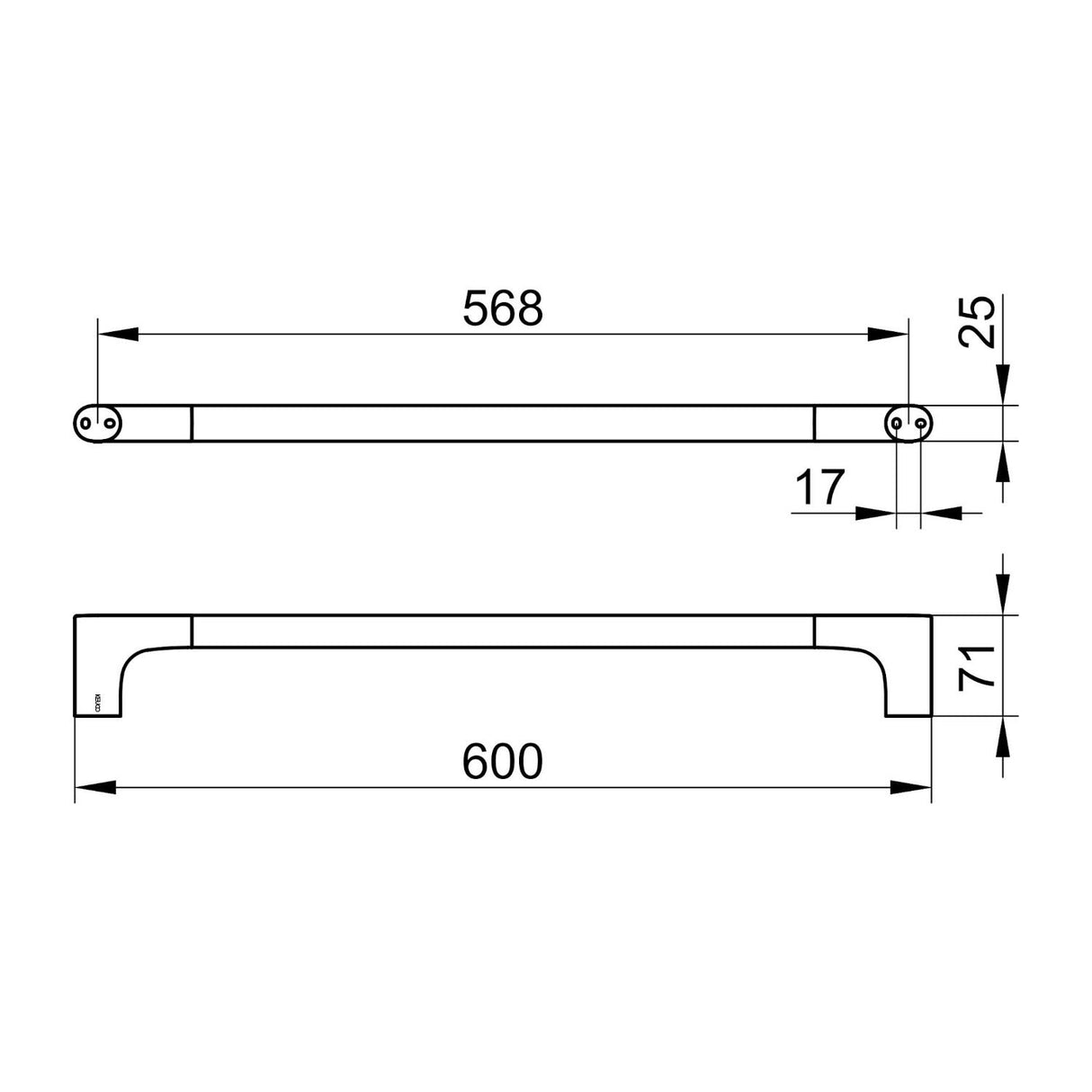 Keuco VIA23 Badetuchhalter 60 cm