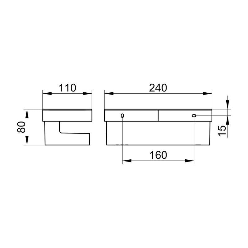 Keuco VIA23 Black Selection Duschablage