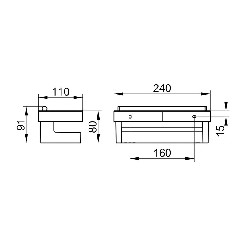 Keuco VIA23 Black Selection Duschablage mit integriertem Glasabzieher