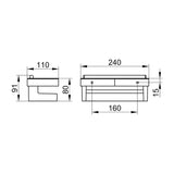 Keuco VIA23 Black Selection Duschablage mit integriertem Glasabzieher