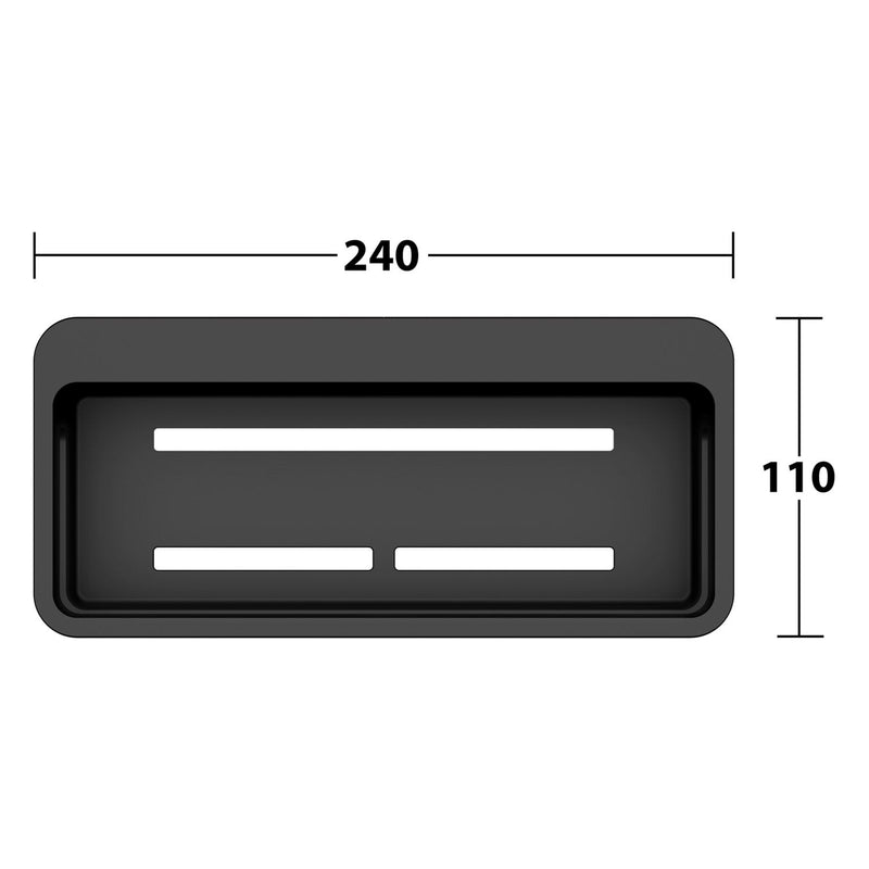 Keuco VIA23 Black Selection Duschablage