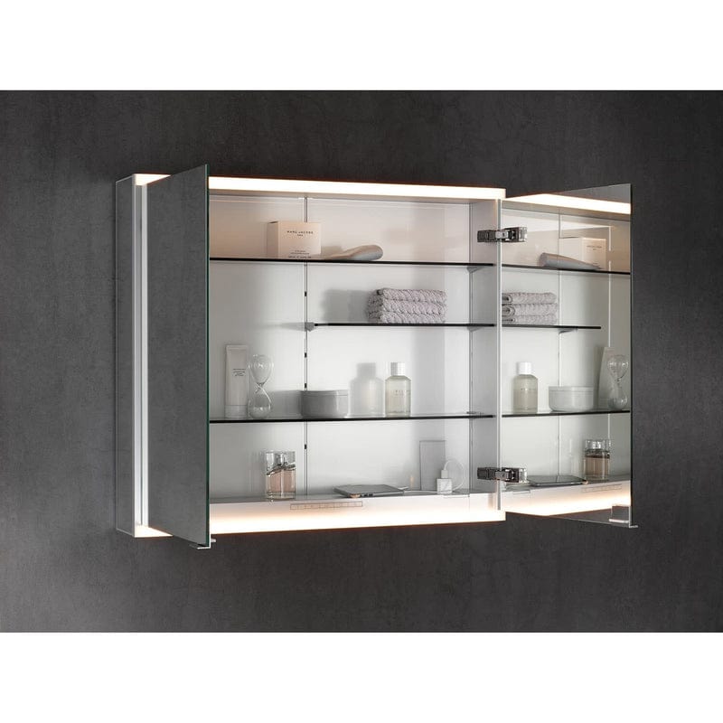 Keuco Royal P94 Aufputz-Spiegelschrank 2-türig 80 x 16 cm, mit LED-Beleuchtung