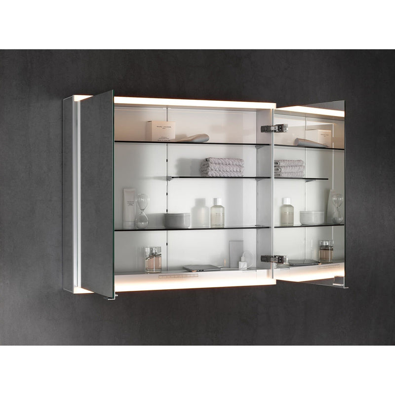 Keuco Royal P94 Aufputz-Spiegelschrank 2-türig 100 x 12 cm, mit LED-Beleuchtung