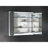 Keuco Royal P94 Aufputz-Spiegelschrank 2-türig 80 x 12 cm, mit LED-Beleuchtung