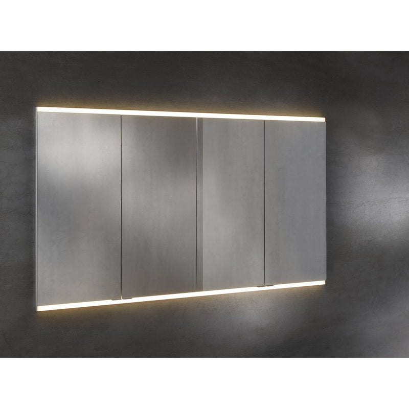 Keuco Royal P94 Unterputz-Spiegelschrank 4-türig 160 x 10,7 cm, mit LED-Beleuchtung